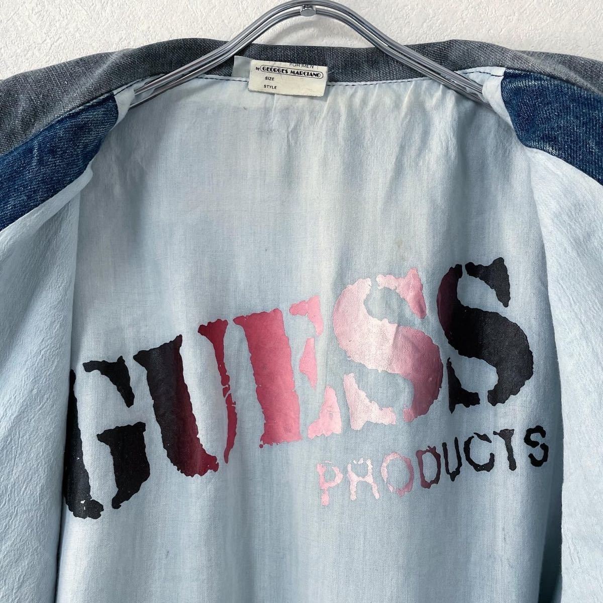 □激レア□80s 90s GUESS デニム ジャケット L ゲス ジーンズ USA製
