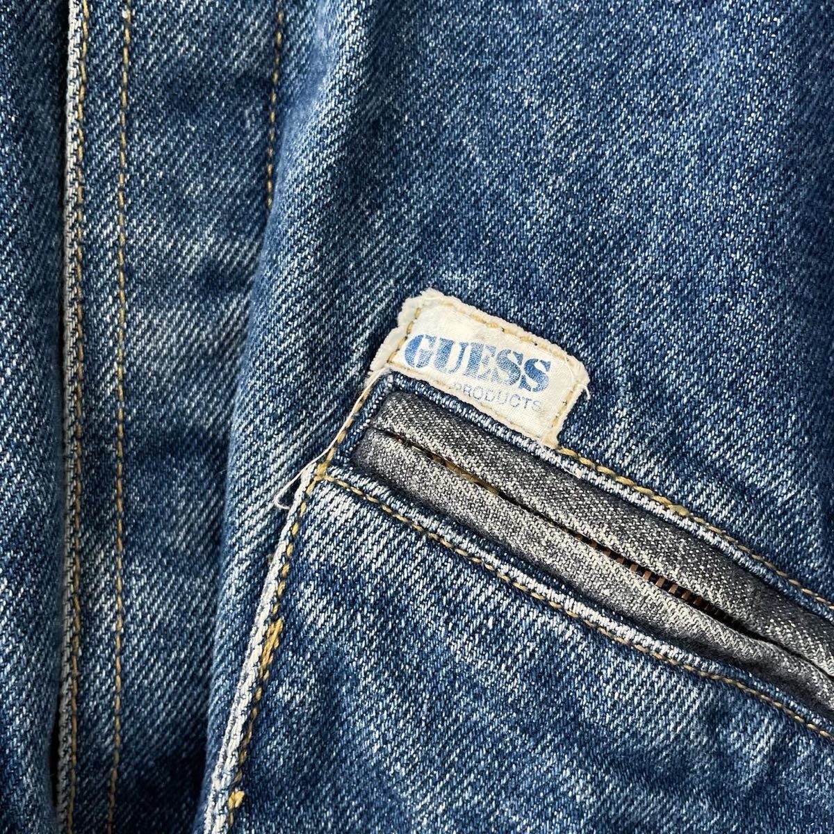 □激レア□80s 90s GUESS デニム ジャケット L ゲス ジーンズ USA製 