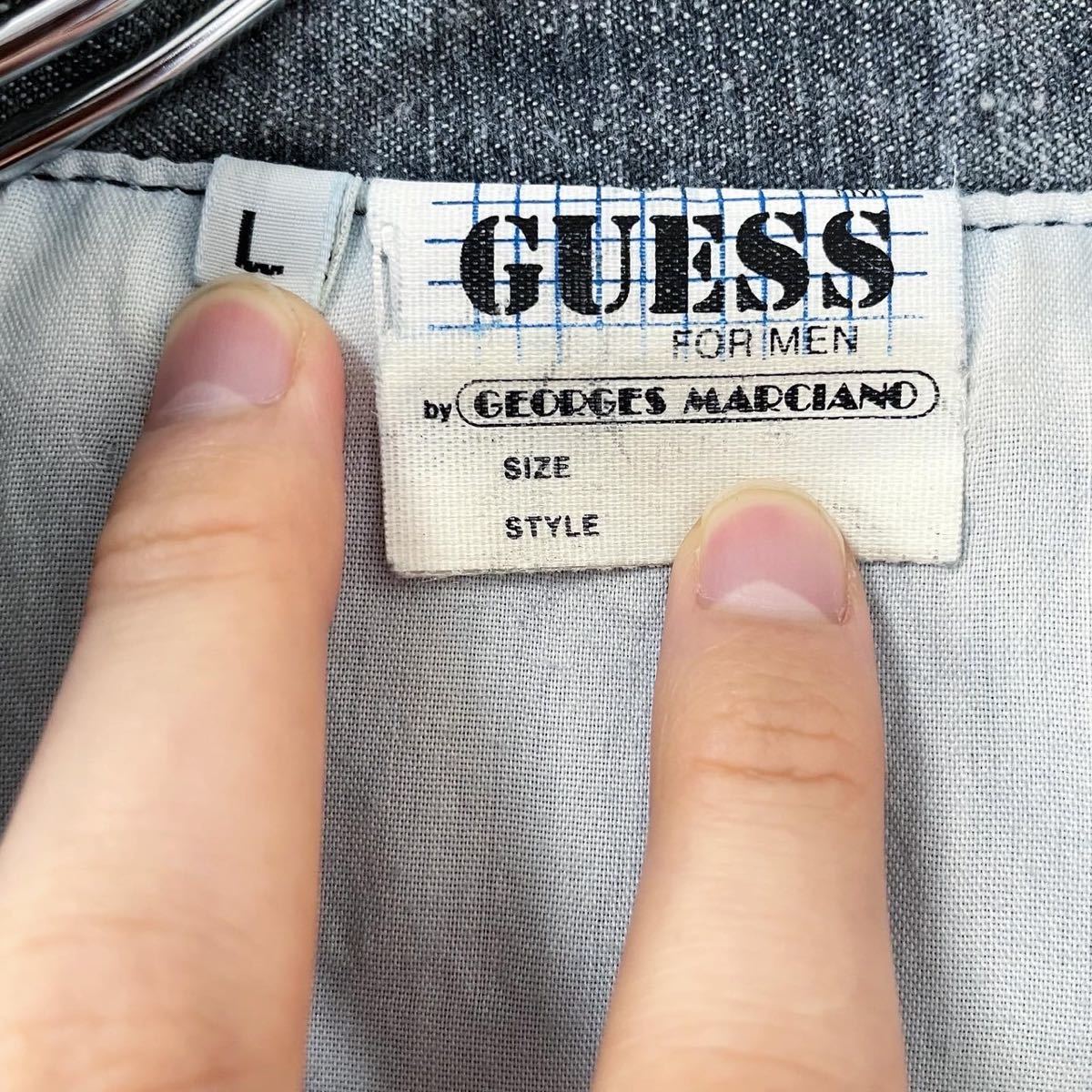 □激レア□80s 90s GUESS デニム ジャケット L ゲス ジーンズ USA製 
