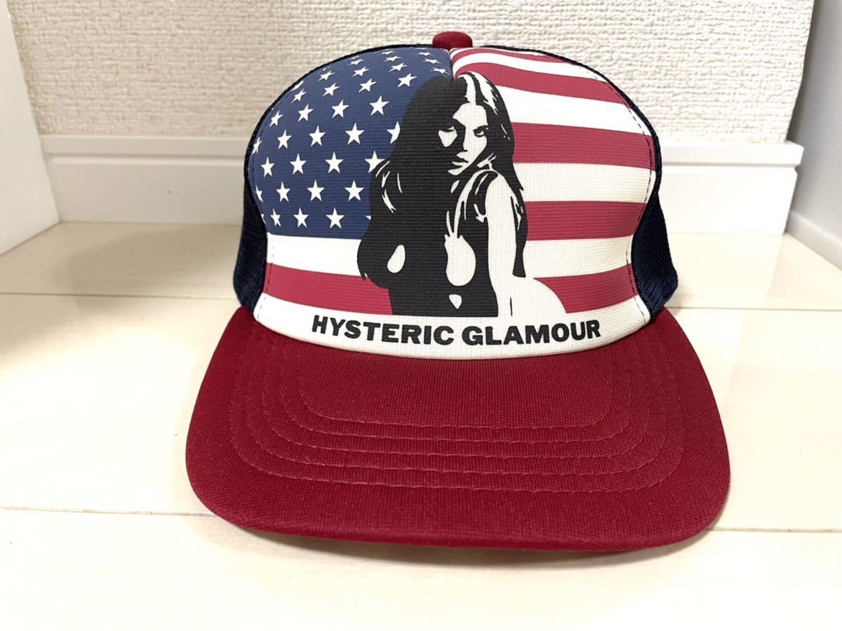 HYSTERIC GLAMOUR ヒステリックグラマー 星条旗 メッシュキャップ 