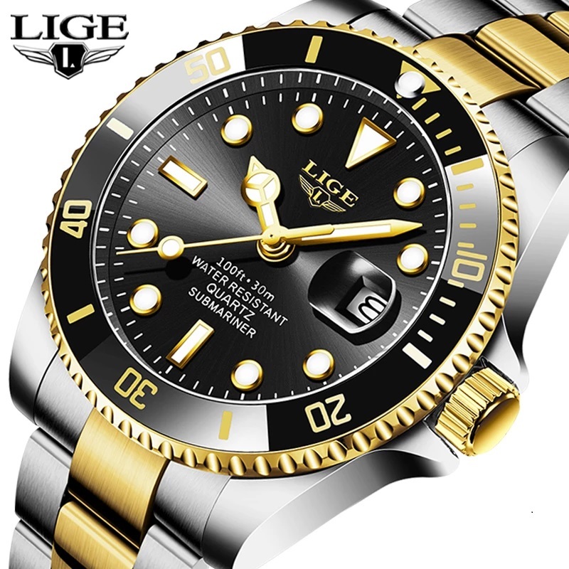 LIGE LG10045 グリーン Watch サブマリーナタイプ ダイバーズ系 