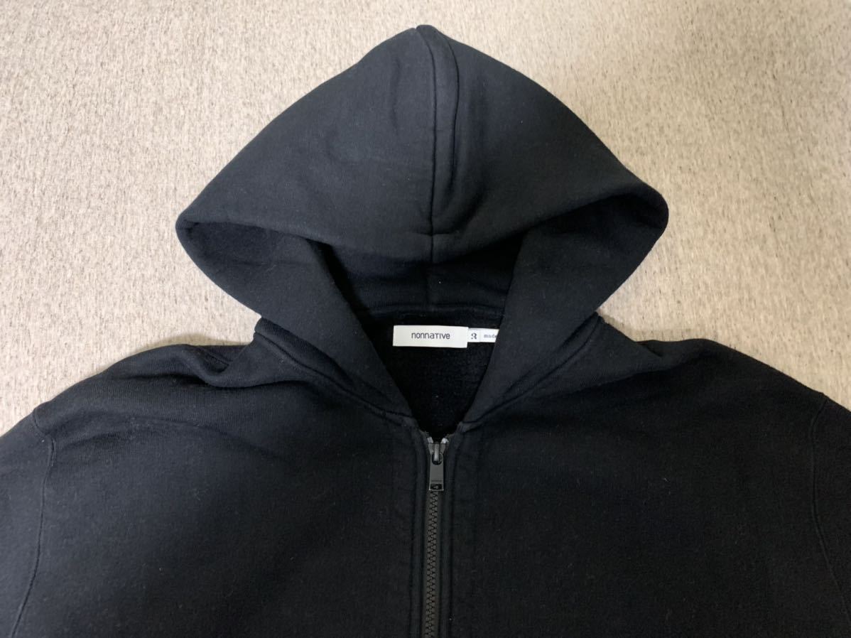 サイズ3 nonnative DWELLER FULL ZIP HOODY COTTON SWEAT NN-C3602 