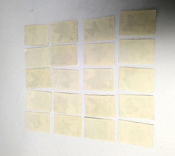 中国切手 特56 蝶シリーズ 20種 1963年 中古 使用済 -「中国切手 Yahoo!