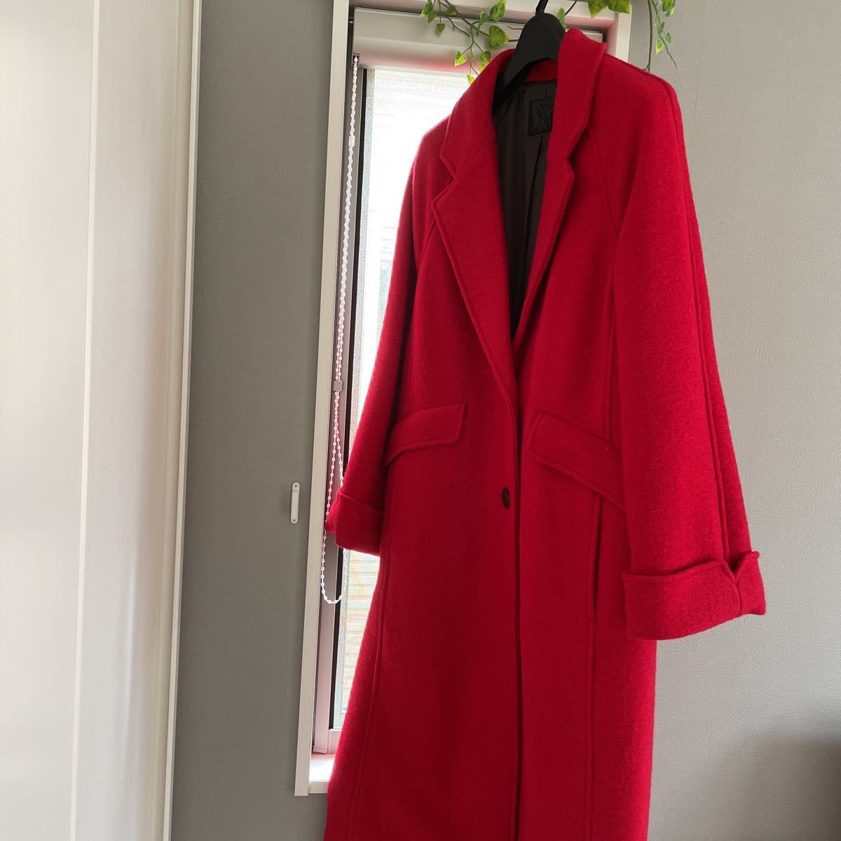 超希少 M.&KYOKO 幾何学的 マルチカラー ニットコート サトウ繊維エム