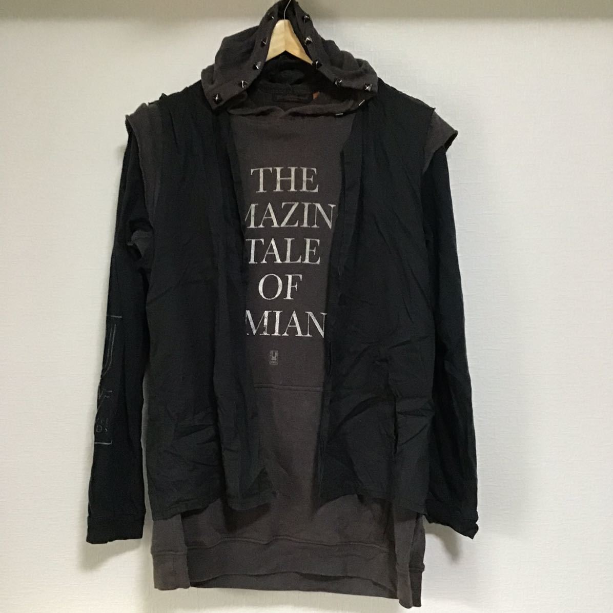 UNDERCOVER ism アンダーカバー t期 ドッキング パーカー スタッズ  