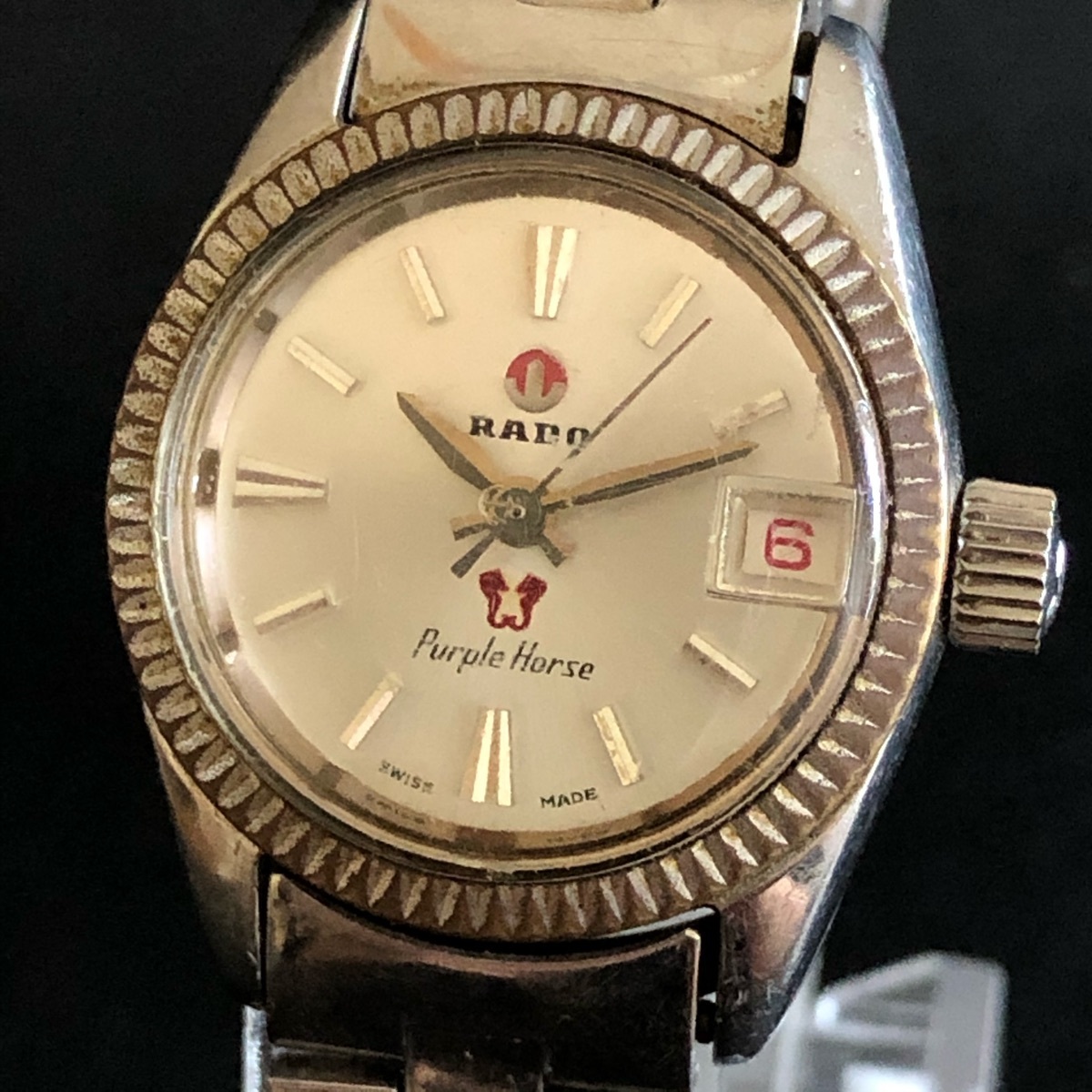 RADO ラドー パープルホース SS デイト レディース 腕時計 自動巻き 