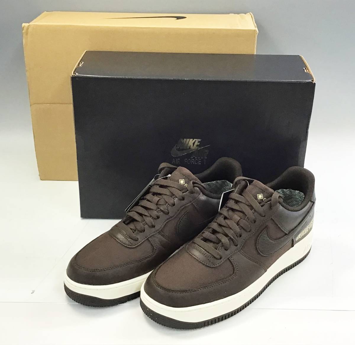 未使用 スニーカー NIKE AIR FORCE 1 GTX GORE-TEX 27.5cm BROWN/茶 CT2858 201 元箱 シューズ 靴 ナイキ エアフォースワン ゴアテックス