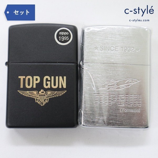 トップガン/Top Gun/Zippo/ジッポー ライター /オイル T972a [セット] ZIPPO ジッポー TOP GUN トップガン 97年製 2001 喫煙