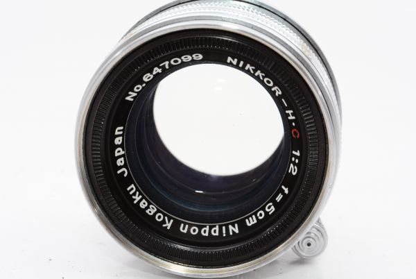 【特上級】Nikon ニコン Nikkor H.C H C 5cm 50mm f/2 Lマウント　＃a6803