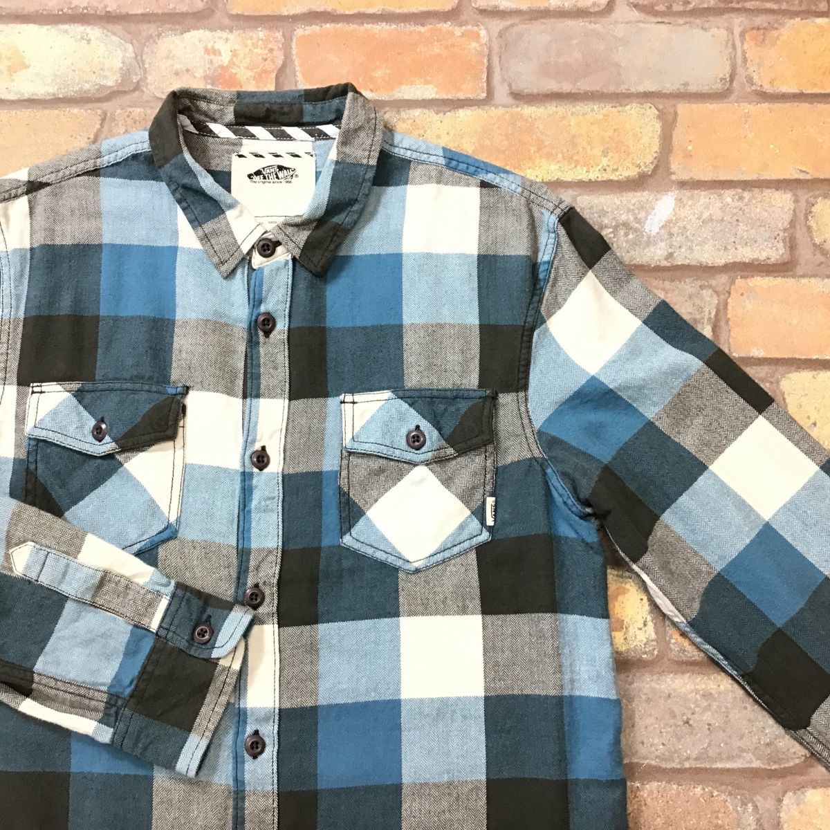 SD7-420◇海外モデル◇良品【VANS バンズ】ブロックチェック 長袖