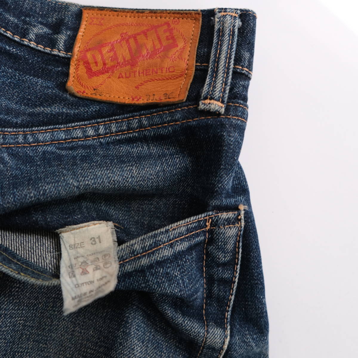 鬼ヒゲ【 DENIME 】革パッチ SHINS期 旧ドゥニーム ZXX ( 501ZXX 