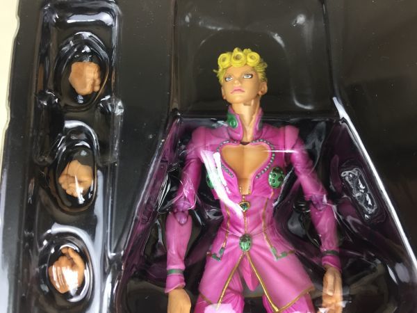 新品， 限定セール 超像可動 ジョジョの奇妙な冒険 黄金の風 ジョルノ・ジョバァーナ 荒木飛呂彦指定カラー メディコス フィギア ホビー M-10135