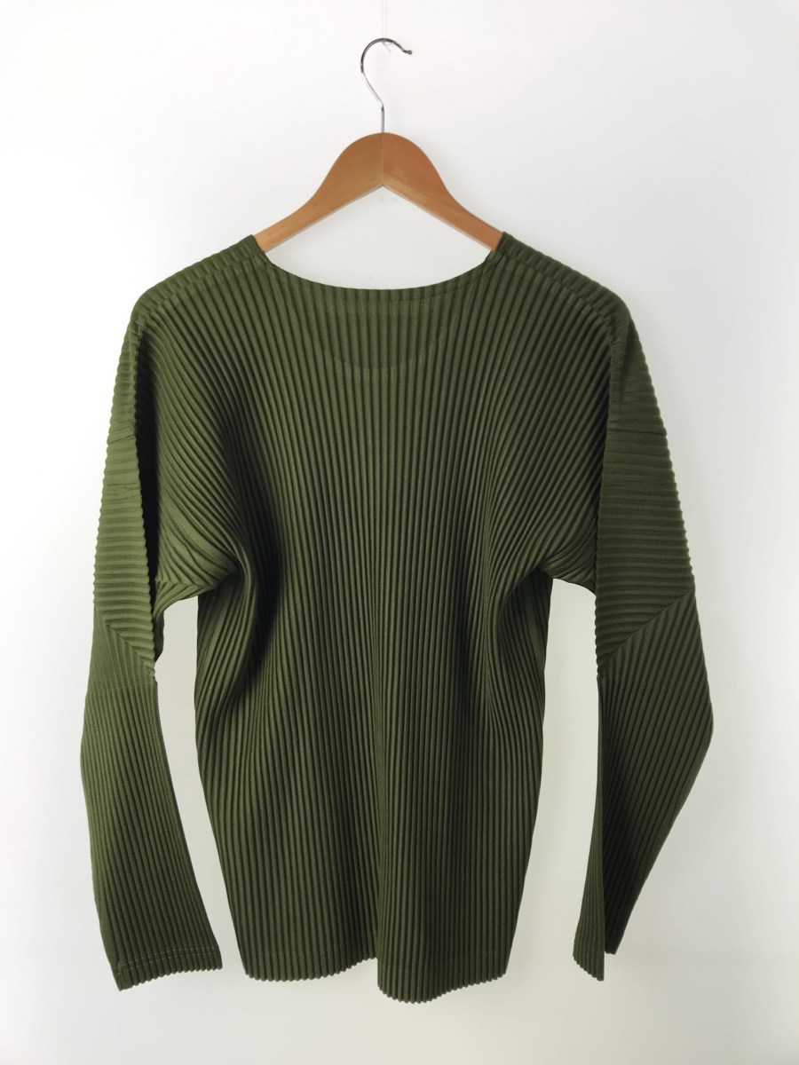 HOMME PLISSE ISSEY MIYAKE」 オフタートル 長袖 トップ 3 ブラック メンズ