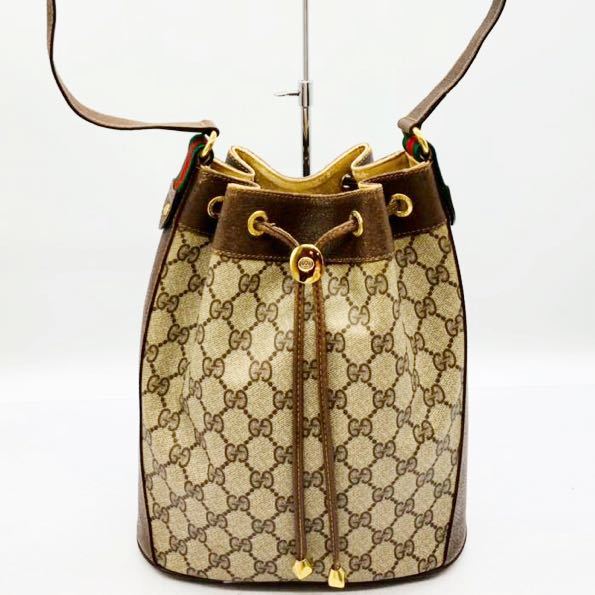 k95 必見 ! 中古品 GUCCI グッチ オールドグッチ GG柄 シェリーライン 