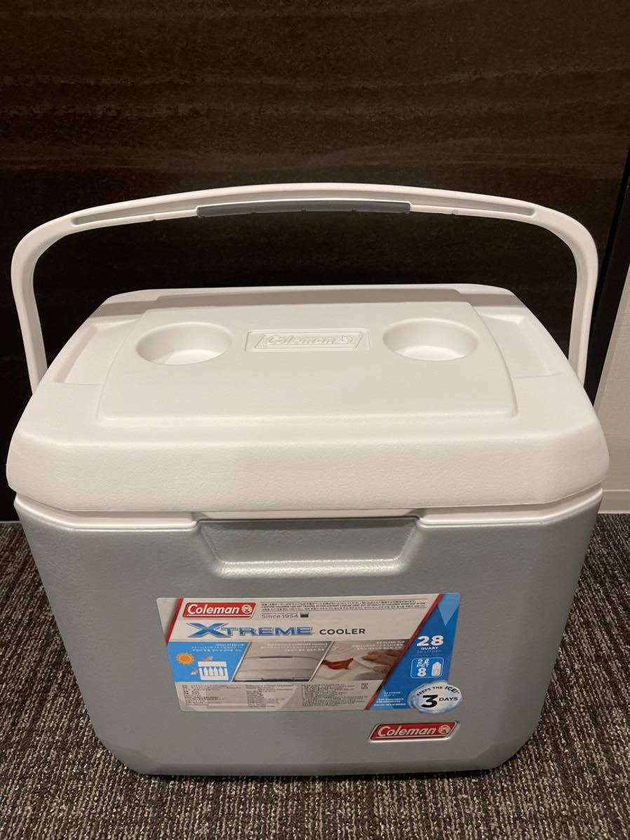 Coleman クーラーボックス エクストリームクーラー 28QT グレー 野外未使用 美品 XTREME コールマン