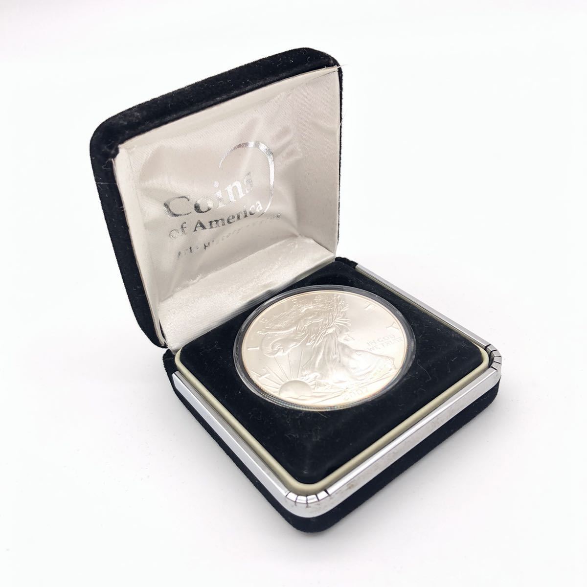米国 Liberty 記念 2007年】 アメリカ 1ドル銀貨 LIBERTY リバティー ケース付き ◇記念
