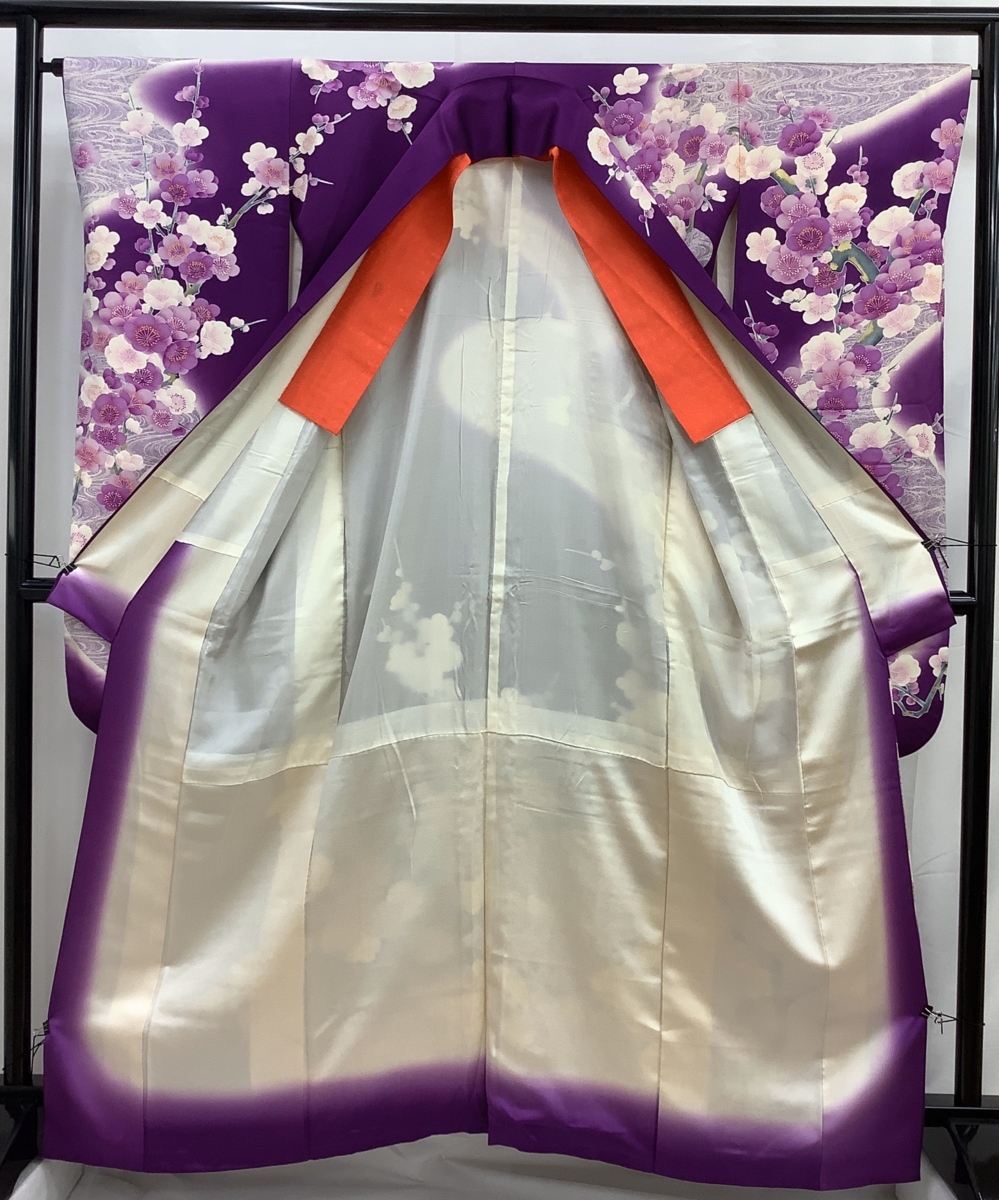 きものcocon★振袖★身丈163.5/裄65.5/正絹/紫系/重ね衿/成人式/卒業式/結婚式【11-1-3K-1701-p】 振袖 身丈164cm 裄丈65.5cm NIKKOで！忘れられない着物体験&frasl;Your あなたの「初めて」をCOCON