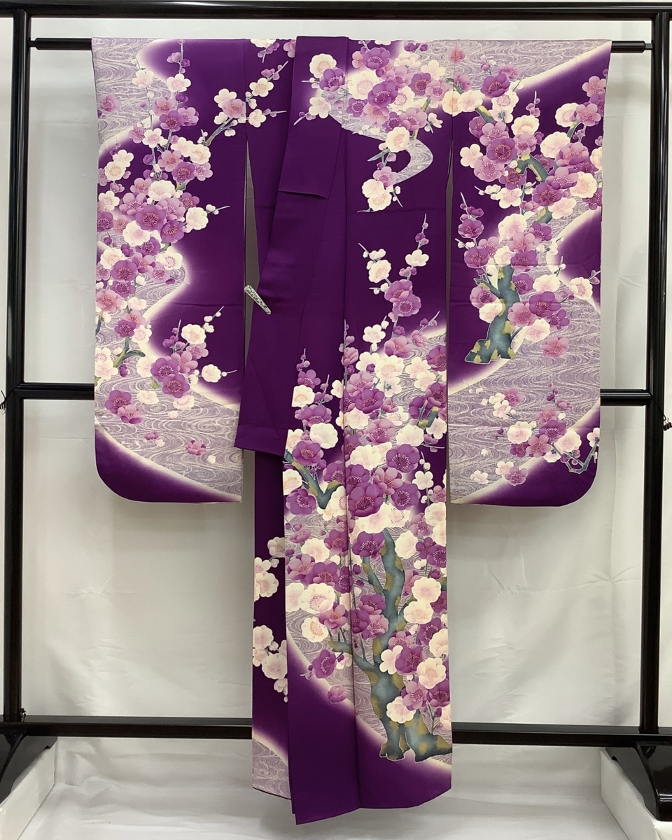 きものcocon★振袖★身丈163.5/裄65.5/正絹/紫系/重ね衿/成人式/卒業式/結婚式【11-1-3K-1701-p】 振袖 身丈164cm 裄丈65.5cm NIKKOで！忘れられない着物体験&frasl;Your あなたの「初めて」をCOCON