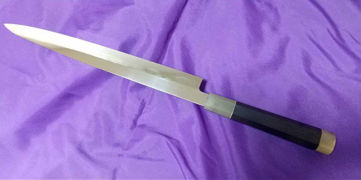城山刃物 切付柳刃包丁 超鋼スーパー本焼 - 超鋼 新型柳刃 城山刃物 