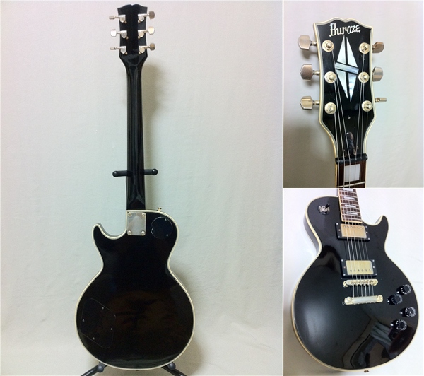 BUROZE レスポールカスタムタイプ　ジャンク品 中古] BUROZE Les Paul Custom風 (レス・ポール・カスタム型)(本体