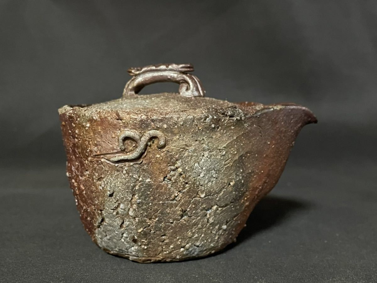初出し品 森風来 備前焼 霊芝摘 宝瓶 初出し品 森風来 備前焼 霊芝摘み