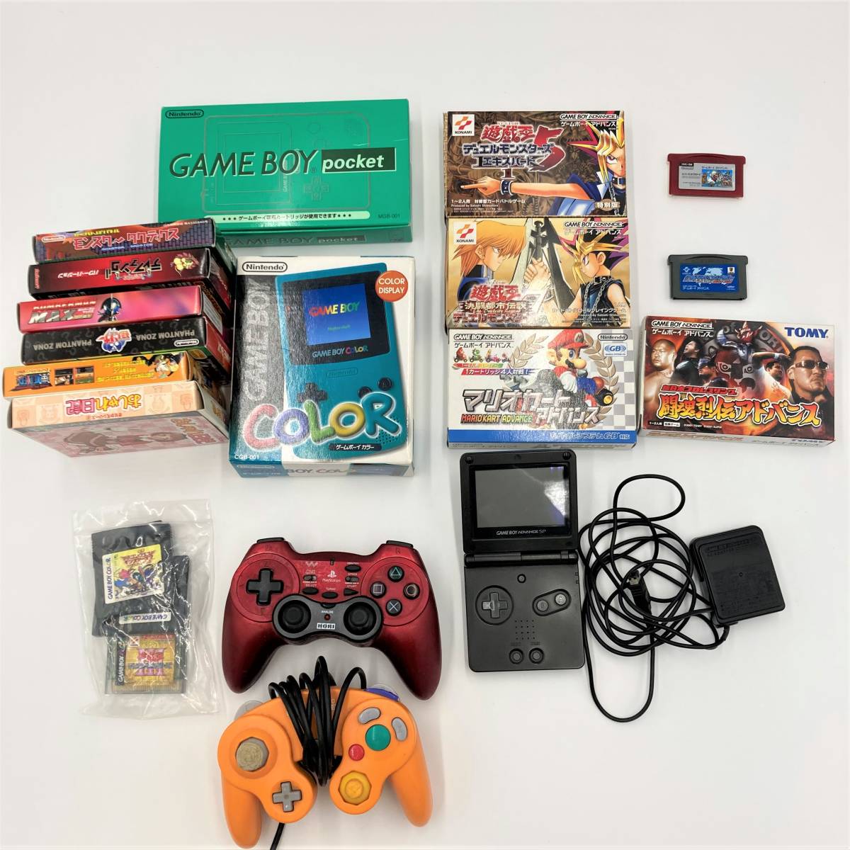 g1847KO【まとめ売り】GB/GBC/GBASP ソフト15本付 ジャンク有 SP