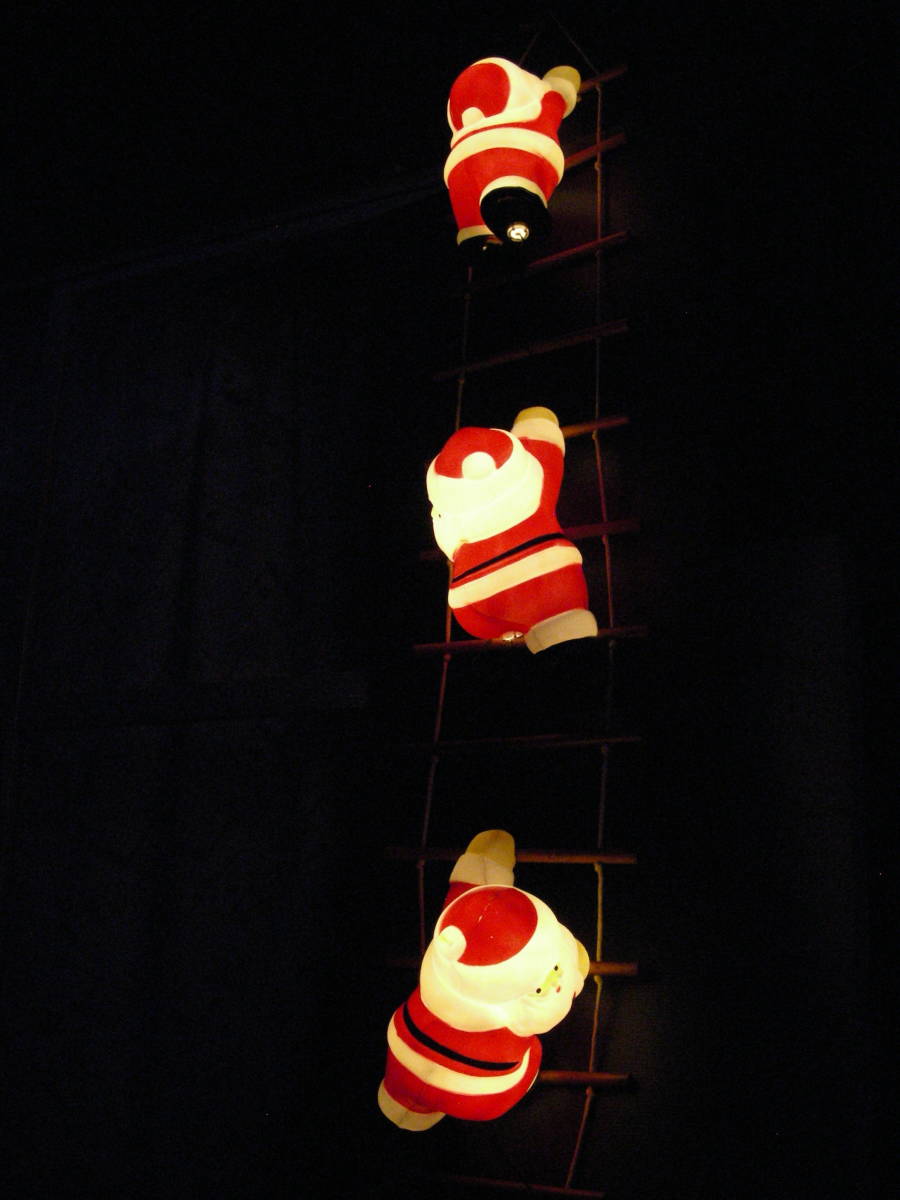 LED はしごサンタ 3P クリスマス モチーフライト イルミネーション 180cm サンタ ３連 はしごサンタ ブローライト クリスマス ３P(Blow LED 0