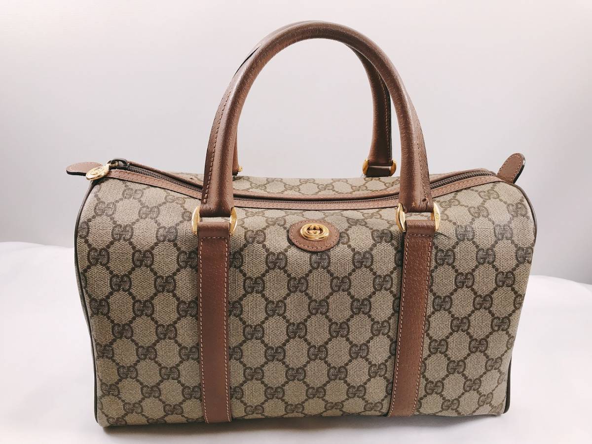 ト静】GUCCI オールドグッチ ボストンバッグ GG柄 002-123-6842 グッチ