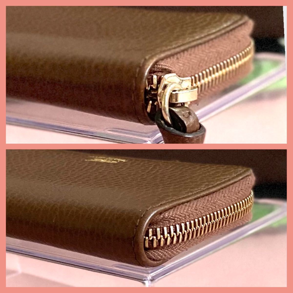 本物保証】大人気 美品 GUCCI ロゴ ラウンドファスナー コインケース 