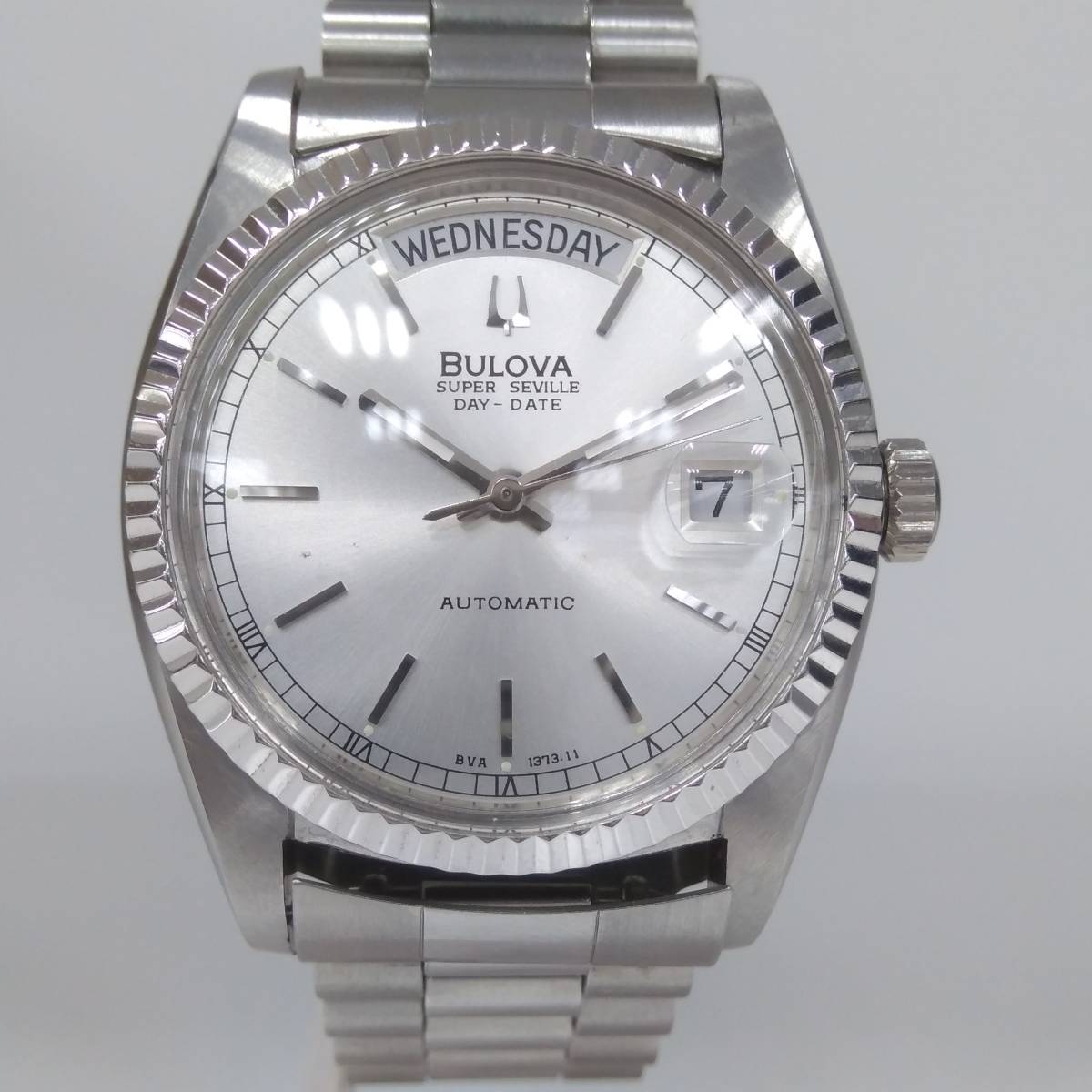 BULOVA ブローバ スーパーセビル 1373.11 自動巻き デイデイト 動作品 
