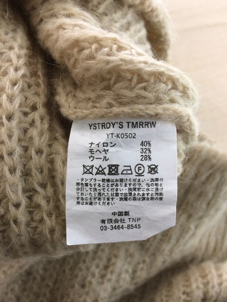 YSTRDY'S TMRRW◇19AW/MOHAIR PHAT SWEATER/モヘアニットセーター/S/YT