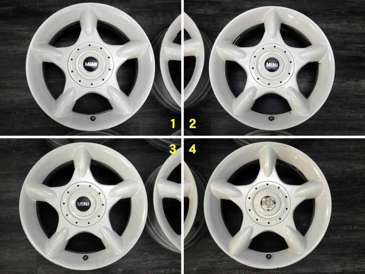 BMW MINI 白 純正ホイール16インチ 4本タイヤ付き 4穴PCD100 純正 ミニ