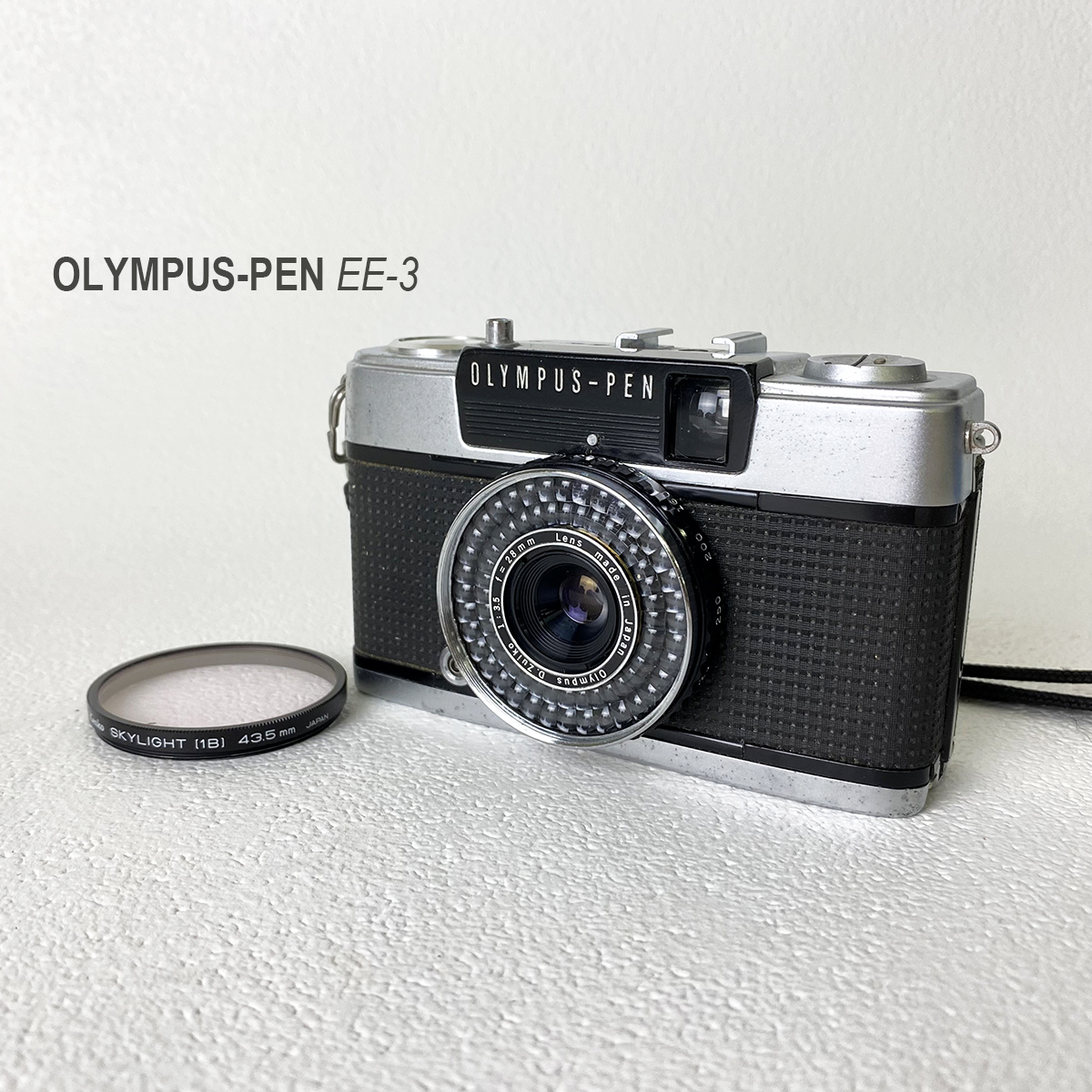 動作品 赤ベロ OK OLYMPUS オリンパス PEN EE-3 レンジファインダー カメラ Olympus D.Zuiko 1:3.5 f=28mm フィルター 付き 札幌 RY