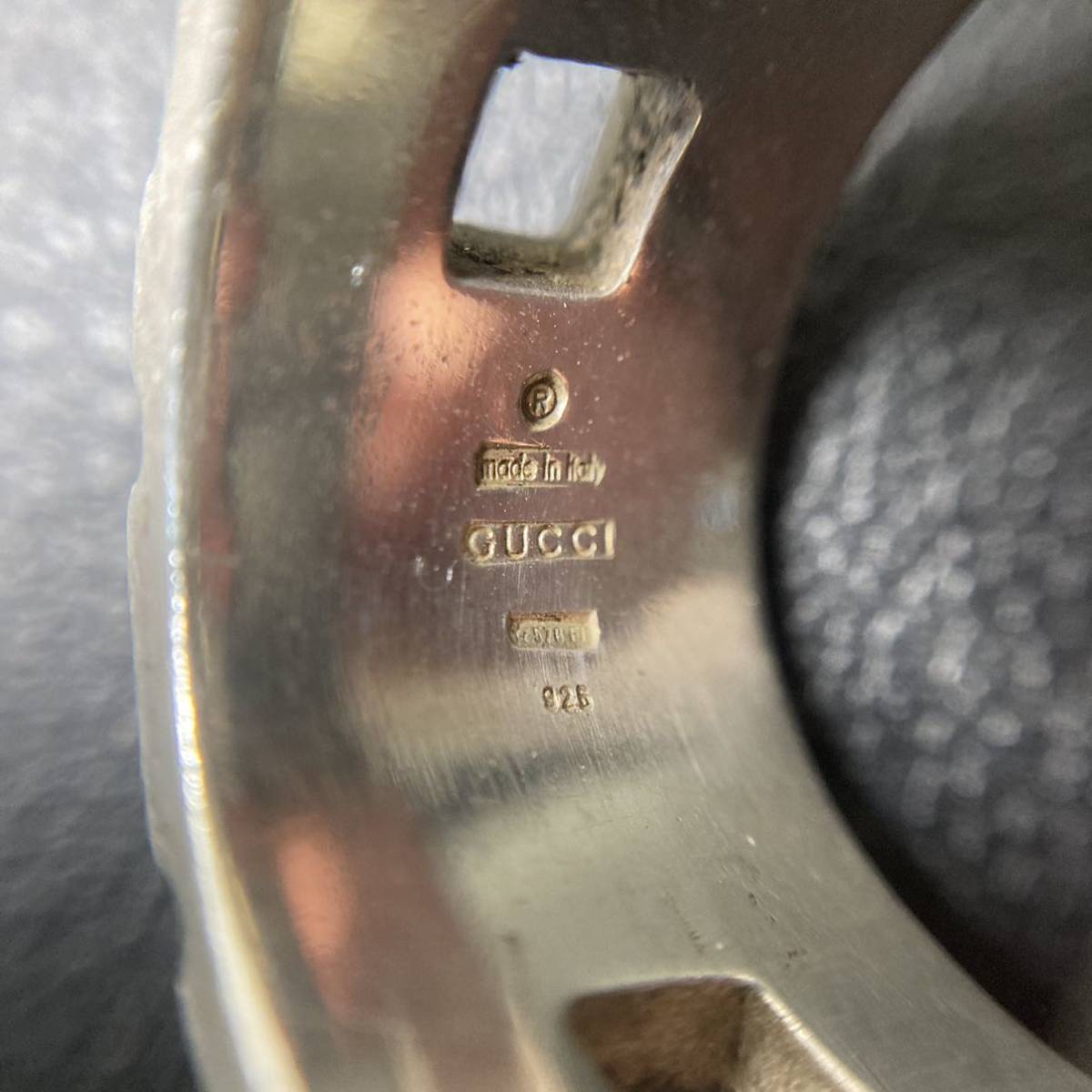 ★ GUCCI リング 17号 SILVER925 リング・指輪 17号GUCCI&frasl;グッチ シルバー925 ベルト アラベスク トレードマーク