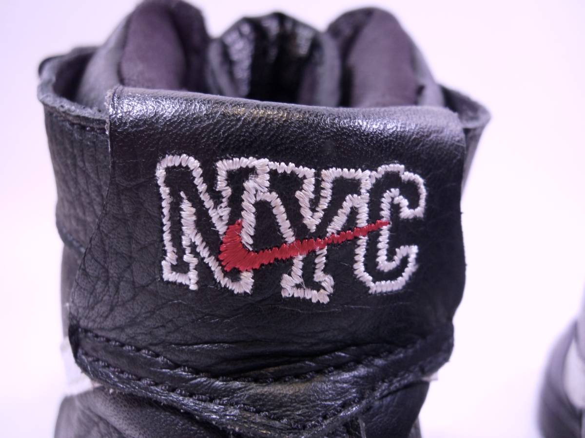 本物/1995年 AIR FORCE1 HIGH SC NYC オールレザー/総革 US9.5/27.5cm 