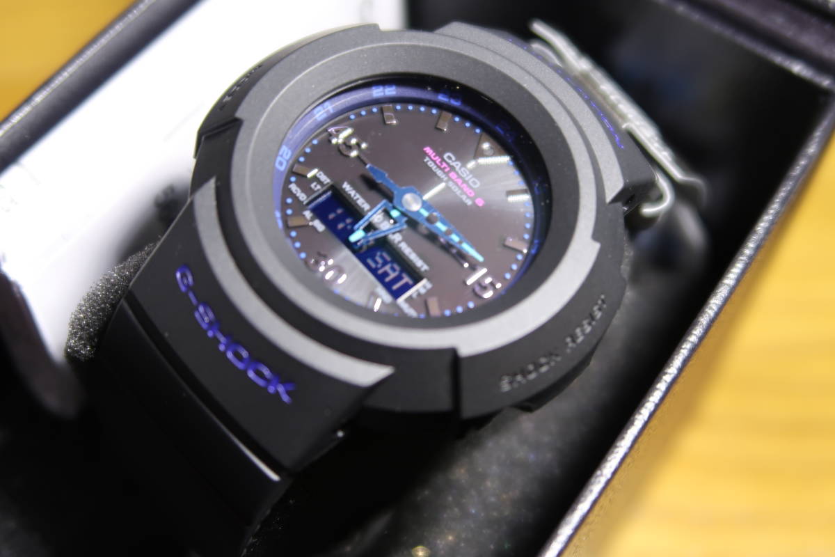 【開封済み未使用品】CASIO G-shock AWM-500D-1A8JF 電波ソーラー