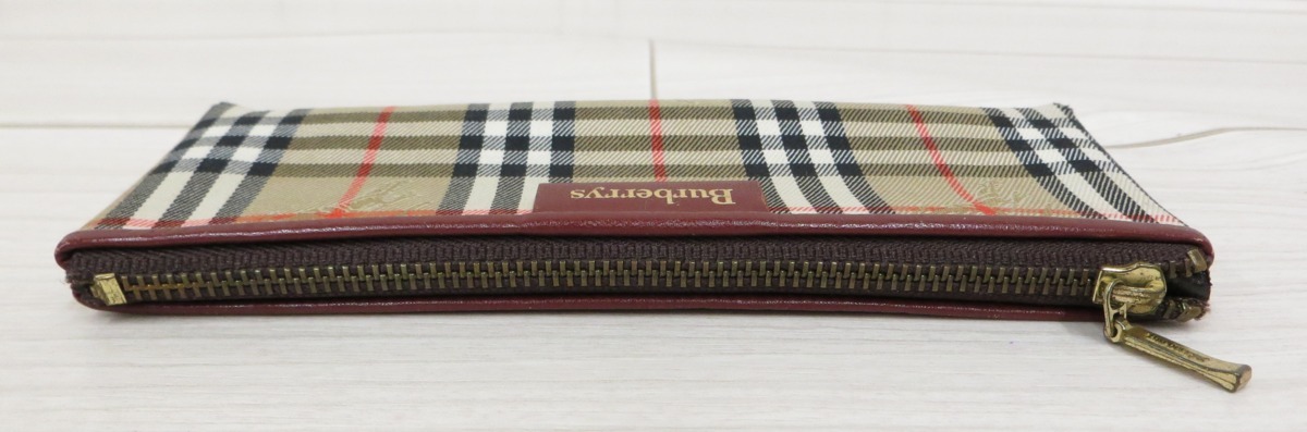 送料100円【中古】Burberrys ノバチェック ペンケース ベージュ 
