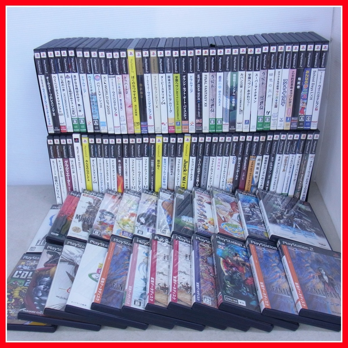 PS2 プレステ2 ウィザードリィ エクス/ラクガキ王国2/みんなのテニス/モンスターハンター 等 ソフト まとめて 100本 大量セット【40