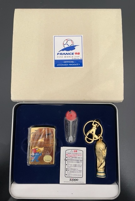 【貴重】FIFAワールドカップ 1998 FRANCE 98 ジッポ5個セット FIFA ワールドカップ フランス 98 Zippo ジッポ 箱入り シリアル