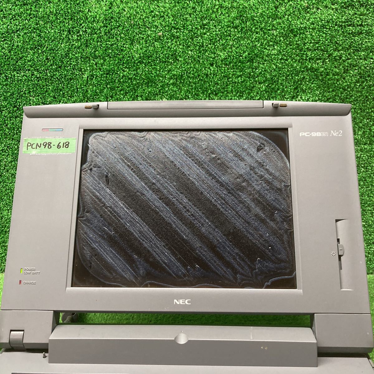 PCN98-618 激安 PC98 ノートブック NEC PC-9821 Ne2 通電、起動OK 画面 