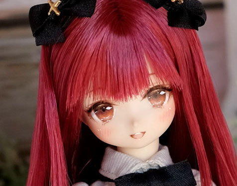 1/6カスタムヘッド(ピュアニーモ用ヘッド・白肌・ワインレッド）