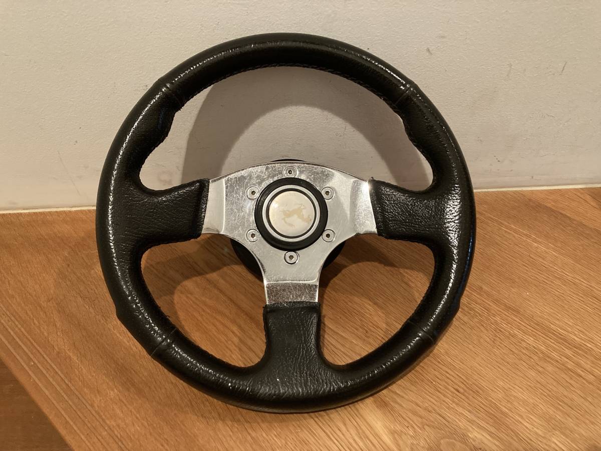 1117i【中古】当時物 28パイ レザー ステアリング 28cm 旧車 