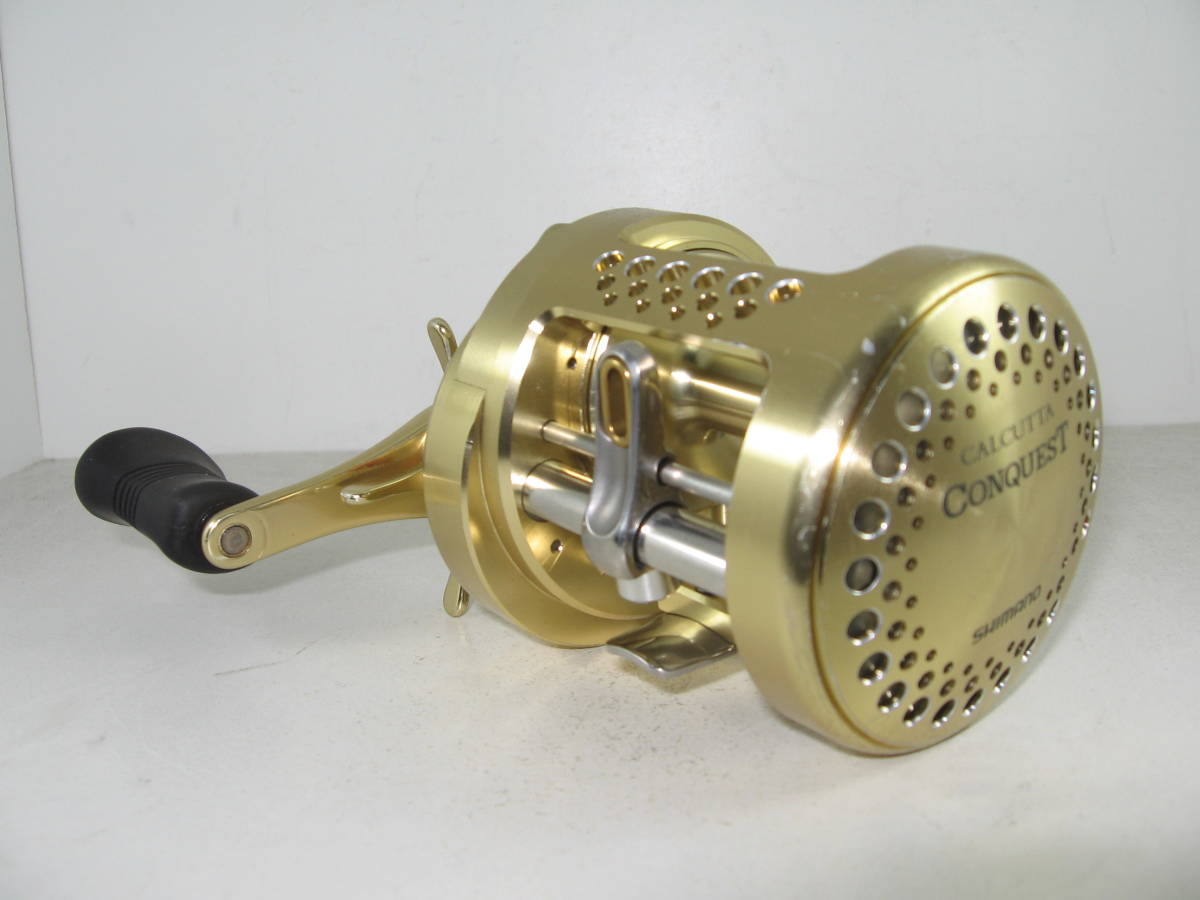 送料520円　シマノ　01　カルカッタコンクエスト　400　レベルワインダー追従機種　検　ライギョ　雷魚　怪魚　ビッグベイト　カゴ　タコ