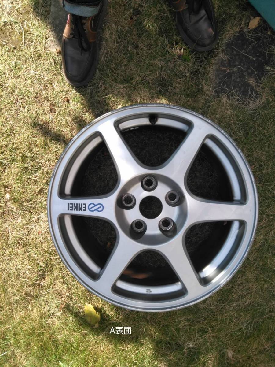 三菱ランサーエボリューション8ＧSRCT9A純正ホイール4本セット。17インチ8J+38PCD114.3ハブ径67㎜5H。