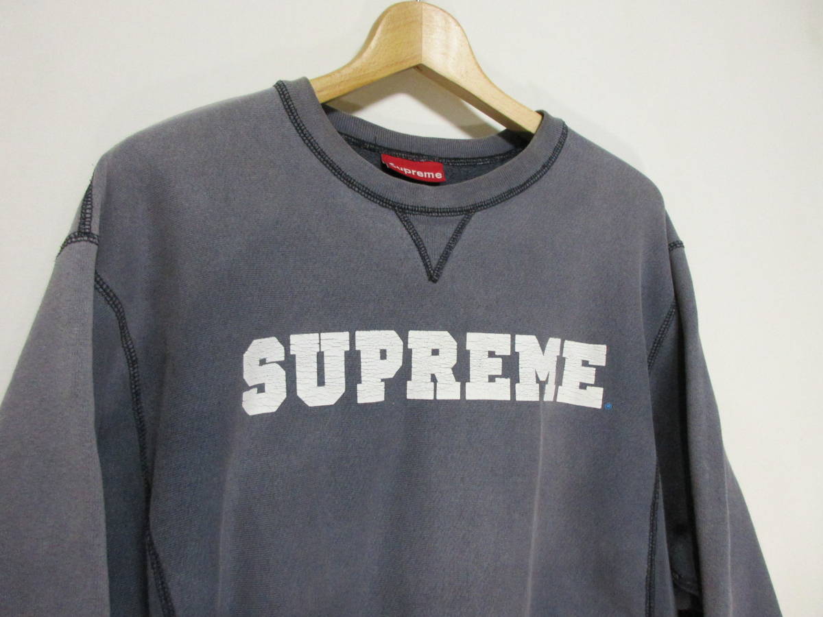 希少 初期モデル USA製 Supreme シュプリーム 前V プルオーバー 