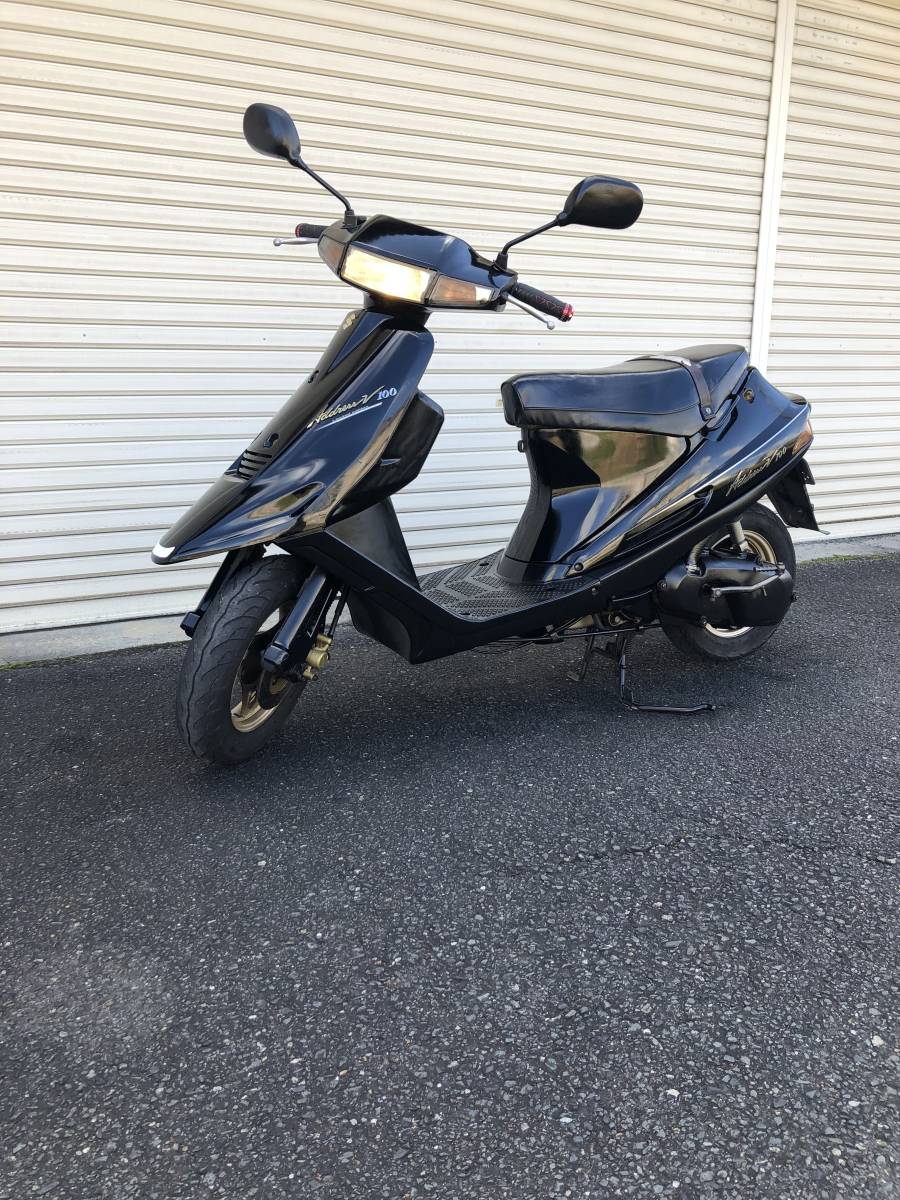 スズキ アドレス V100 CE13A 2スト 奈良 橿原 黒 現状販売 自賠責付き