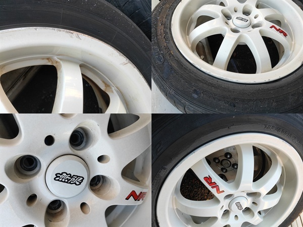 モビリオ外し 無限 MUGEN NR ホワイト15インチ6.5J+45 & +50 4穴PCD100 