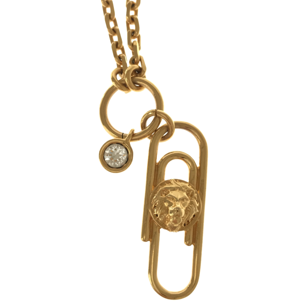 【人気SALE，人気】 VERSACE ヴェルサーチ レオライオンヘッドペンダント付ゴールドネックレスチェーン(ウォレットチェーン)｜売買されたオークション情報、yahooの商品情報をアーカイブ公開 - オークファン ウォレットチェーン