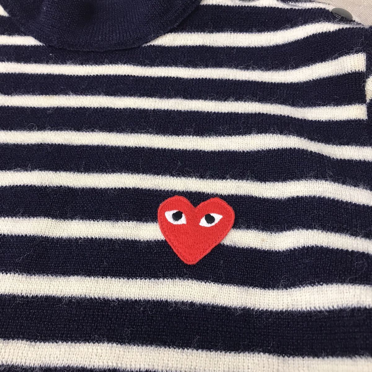 Y164 PLAY COMME des GARCONS コムデギャルソンボーダーニット 