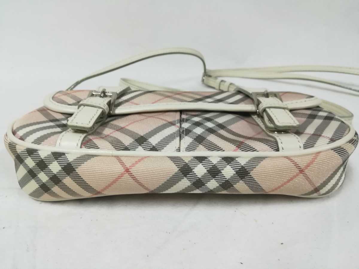 美品 BURBERRY バーバリーブルーレーベル ハンドバッグ チェック柄 